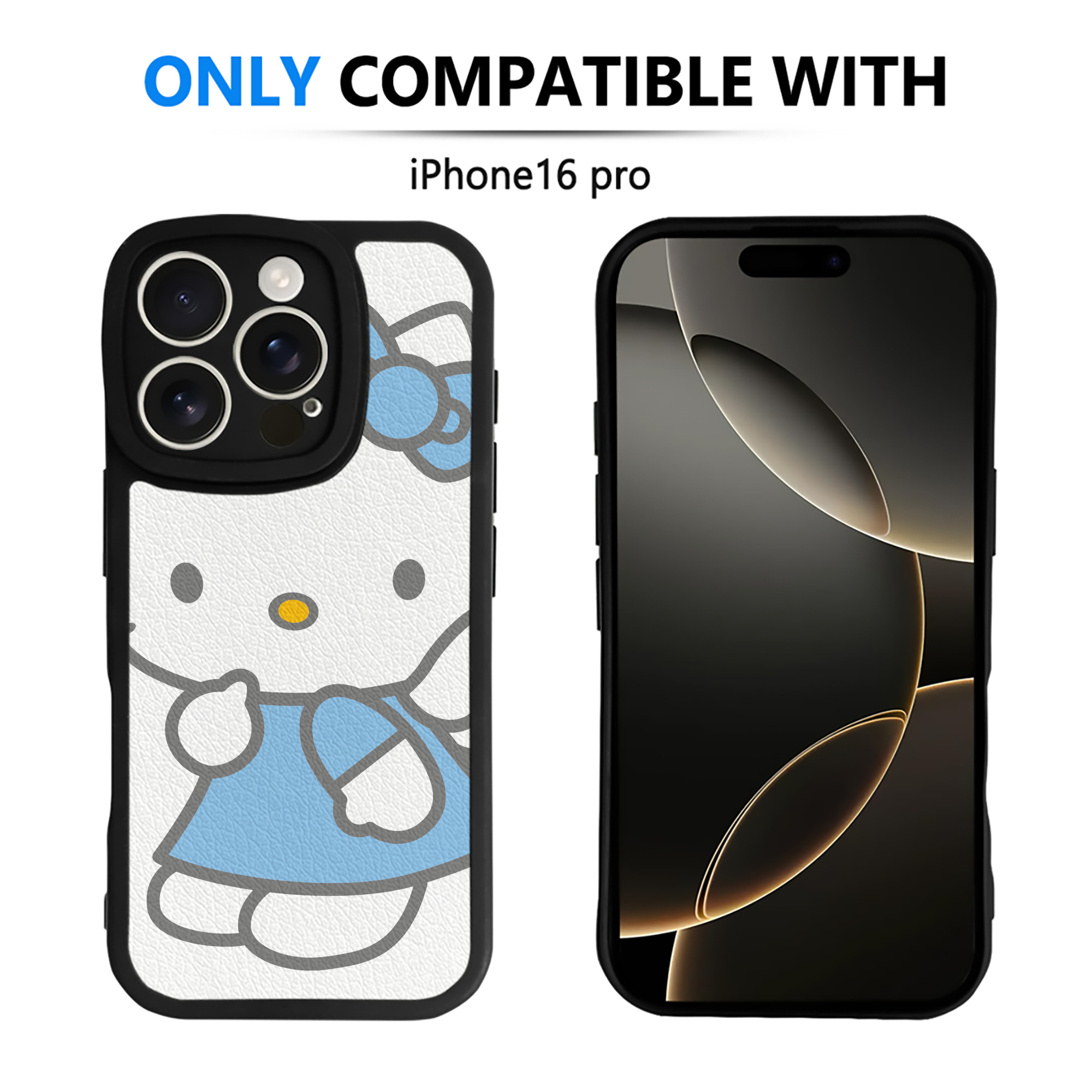 （画像用） Hello Kitty ハローキティ 【iPhone 16シリーズ対応】シリコンスマホケース（レザー調） 材質：シリコン